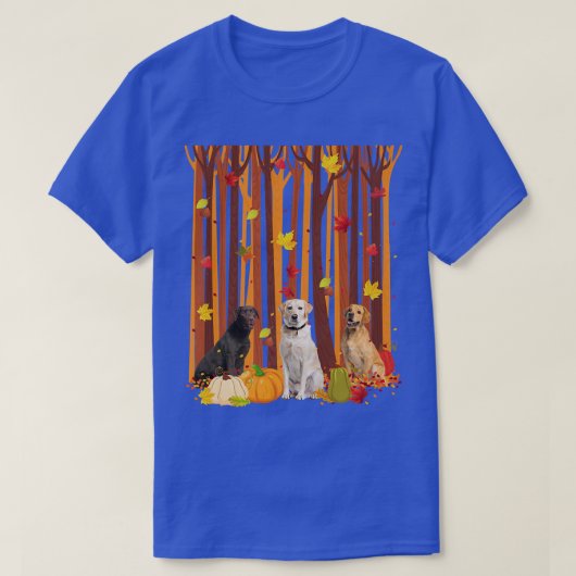 Hallo Autumn Labrador Maple Leaf Fall Pumpkin Mens T-Shirt (Design vorne)