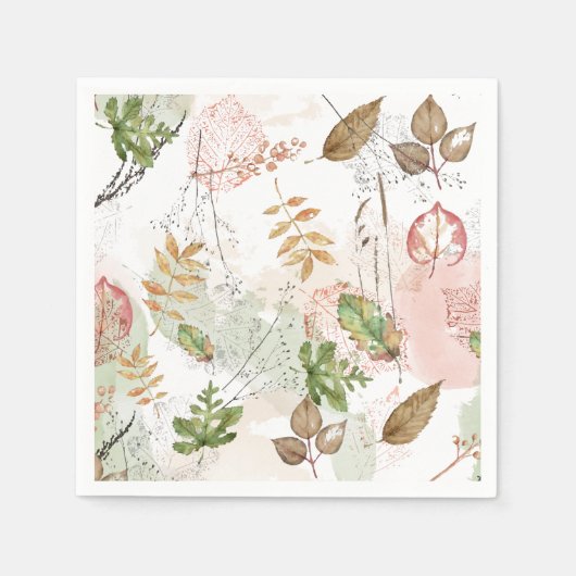 Hallo Autumn Leaves Serviette (Vorderseite)