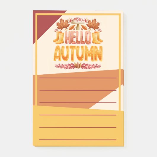 Hallo Autumn Post-It Notes Klebezettel (Vorderseite)