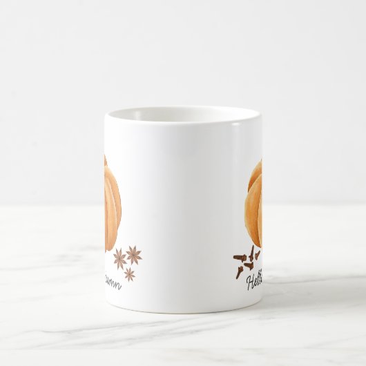 Hallo Autumn Pumpkin Gewürz Cosy Fall Kaffeetasse (Mittel)