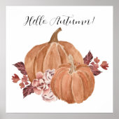Hallo Autumn Pumpkin Poster (Vorne)