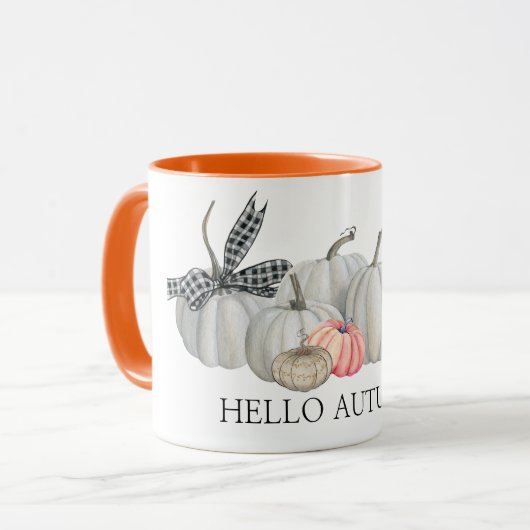 Hallo Autumn Pumpkin Tasse (Vorderseite Links)