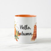 Hallo Autumn Pumpkins und Basket Fall Tasse (Zentrum)