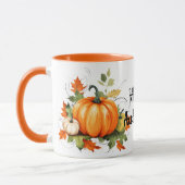 Hallo Autumn Pumpkins und Basket Fall Tasse (Links)