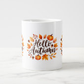 Hallo Autumn Skript Jumbo-Tasse (Vorderseite)