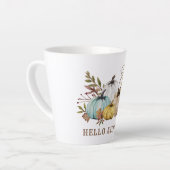 Hallo Autumn Wassercolor Pumpkins Milchtasse (Linke Ecke)