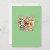 Hallo Babies Boho Woodland Twin Baby Dusche Einladung (Rückseite)