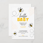 Hallo Baby, Babydusche einladen niedliche Biene Einladung (Vorne/Hinten)