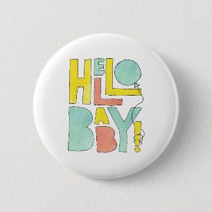 Hallo Baby Balloon Willkommen bei Neuborn Button