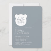 Hallo Baby Bear Baby Dusche Einladung (Vorderseite)