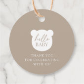 Hallo Baby Bear Es ist ein Junge Geschenkanhänger (Rückseite)