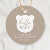 Hallo Baby Bear Es ist ein Junge Geschenkanhänger (Vorderseite)