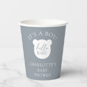 Hallo Baby Bear Es ist ein Junge Pappbecher (Vorderseite)