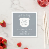 Hallo Baby Bear Es ist ein Junge Serviette (Beispiel)