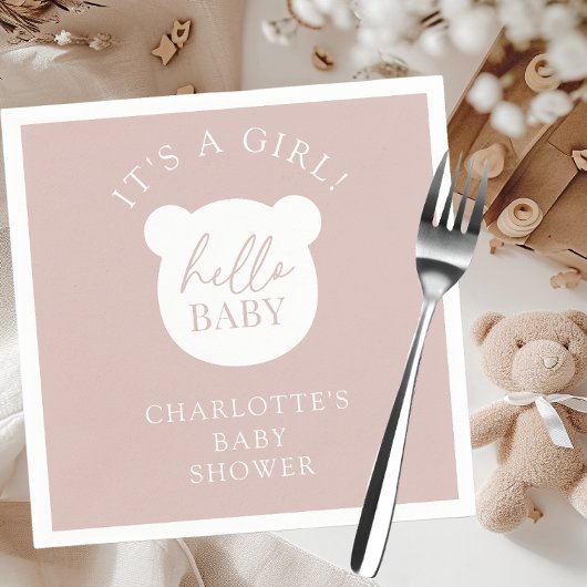 Hallo Baby Bear Es ist ein Junge Serviette