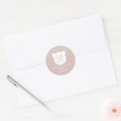 Hallo Baby Bear Sie sind eingeladen Runder Aufkleber (Umschlag)