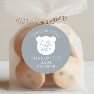 Hallo Baby Bear Vielen Dank Runder Aufkleber