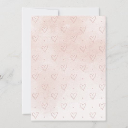 Hallo Baby Blush Pink Kinderdusche Einladung (Rückseite)