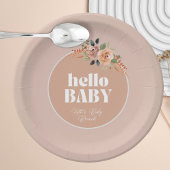 Hallo Baby, Boho Baby Dusche Pappteller