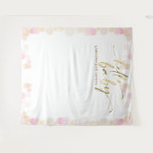 Hallo Baby Boho Baby Girl Dusche Hintergrund Wandteppich (Vorderseite (Horizontal))