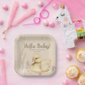 Hallo Baby! Boho Babydusche Pappteller (Party)