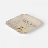 Hallo Baby! Boho Babydusche Pappteller (Gewinkelt)