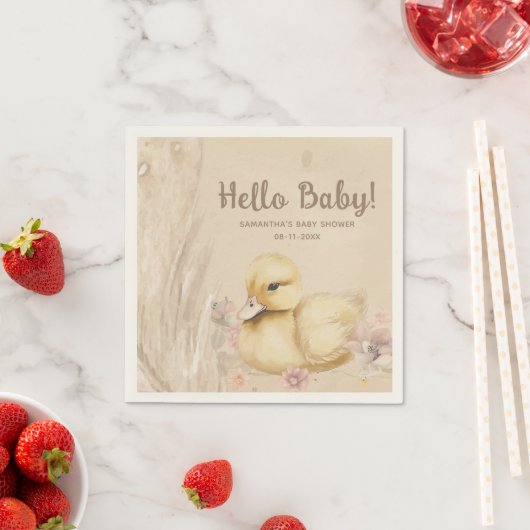 Hallo Baby! Boho Babydusche Serviette (Beispiel)