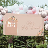 Hallo Baby, Boho Moderne Babydusche Banner