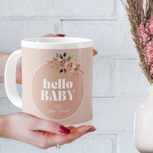 Hallo Baby, Boho Moderne Babydusche Jumbo-Tasse