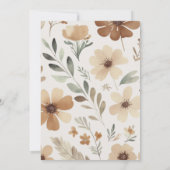 Hallo Baby Boho Neutraler Koala Bär Einladung (Rückseite)