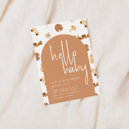 Hallo Baby Boho Style Baby Dusche Einladung