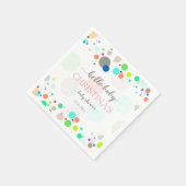 Hallo Baby Colorful Dots Baby Dusche Serviette (Ecke)