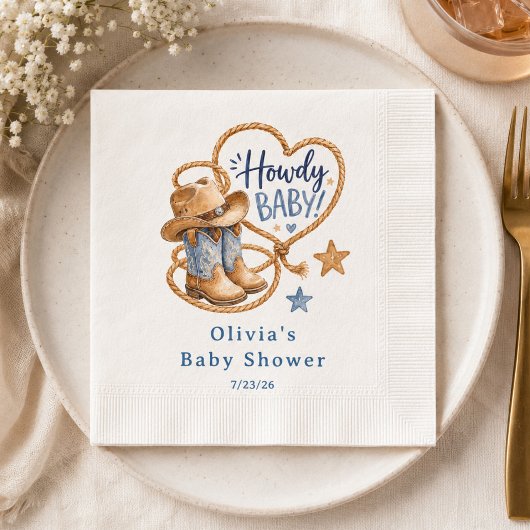 Hallo Baby Cowboy-Papier Serviette