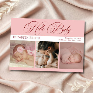 Hallo Baby Drei Fotos Baby Shower Danke