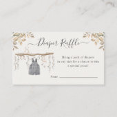 Hallo Baby Dusche Boho Kleidung Boy Diaper Raffle Begleitkarte (Vorderseite)