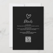 Hallo Baby Dusche in Schwarz und Weiß Einladung (Rückseite)