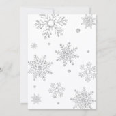 Hallo Baby Einladung, Silber Winter Babydusche Einladung (Rückseite)