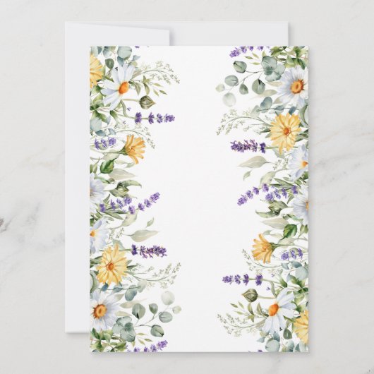 Hallo Baby Floral Baby Dusche Einladung (Rückseite)