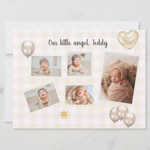 Hallo Baby-Foto Geburtsanzeige Ankündigung