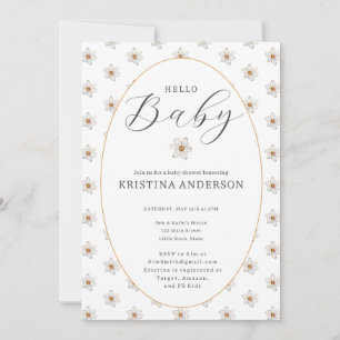 Hallo Baby Frühling Narzisse Baby Shower Einladung