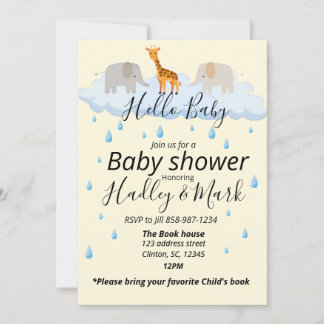 Hallo-Baby-Geschlecht neutrale Babyparty-Einladung Einladung