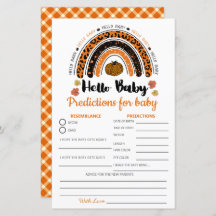 Hallo Baby Girl Pumpkin Gender Neutrale Vorhersage