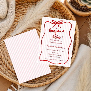 Hallo Baby Handgezeichnete Baby Paris Babyparty Einladung