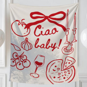 Hallo Baby Hintergrund, Handgezeichnete italienisc Wandteppich
