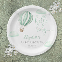 Hallo Baby Hot Air Ballon Neutral Baby Dusche