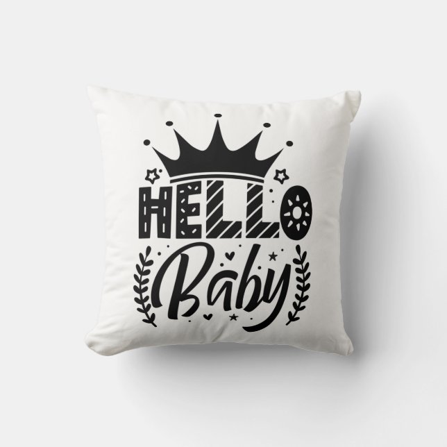 Hallo Baby Kissen (Vorderseite)