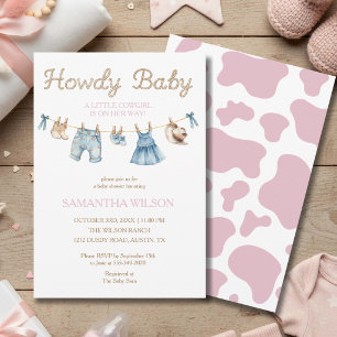 Hallo Baby Kleine Cowgirl Baby Shower Einladung