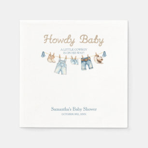 Hallo Baby Kleiner Cowboy Baby Shower Einladung Serviette