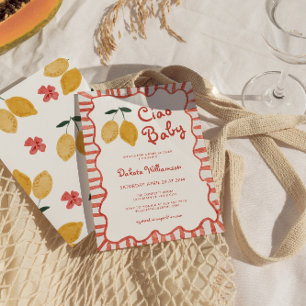 Hallo Baby Lemon Baby Shower Einladung