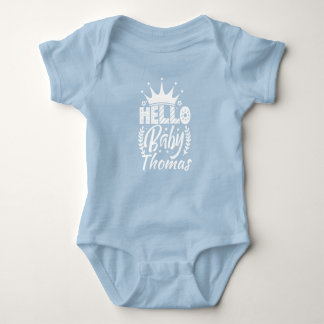 Hallo Baby mit Crown Baby's Name Baby Bodysuit Baby Strampler